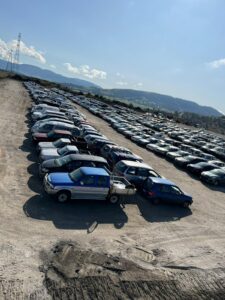 Vehicle recycling yard – ready for processing